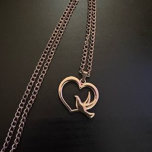 Heart and Dove Necklace